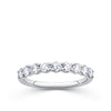Everlasting 0.85ct TW Round Brilliant Lab-Grown Diamond Half Eternity Wedding Band in 18ct White Gold