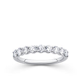 Everlasting 0.85ct TW Round Brilliant Lab-Grown Diamond Half Eternity Wedding Band in 18ct White Gold