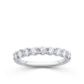 Everlasting 0.85ct TW Round Brilliant Lab-Grown Diamond Half Eternity Wedding Band in 18ct White Gold