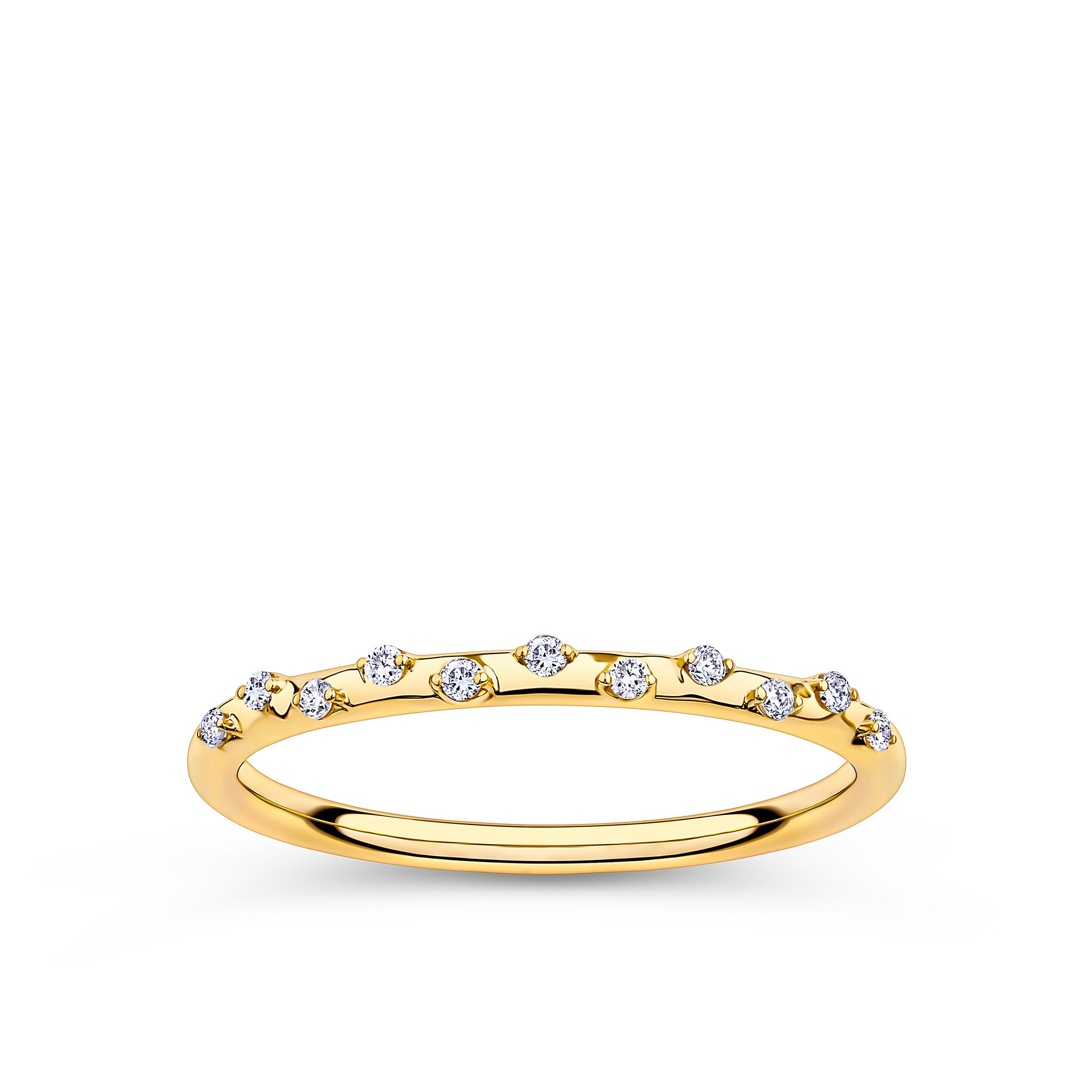 Everlasting Promise Round Brilliant Lab-Grown Diamond Ring in 9ct Yellow Gold