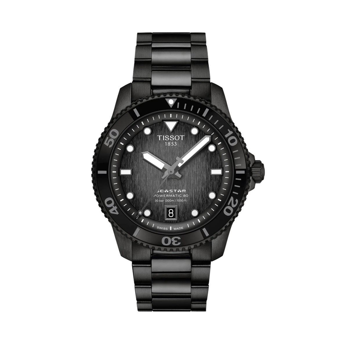 Tissot Seastar Men's 40mm Black PVD Automatic Watch T120.807.33.051.00