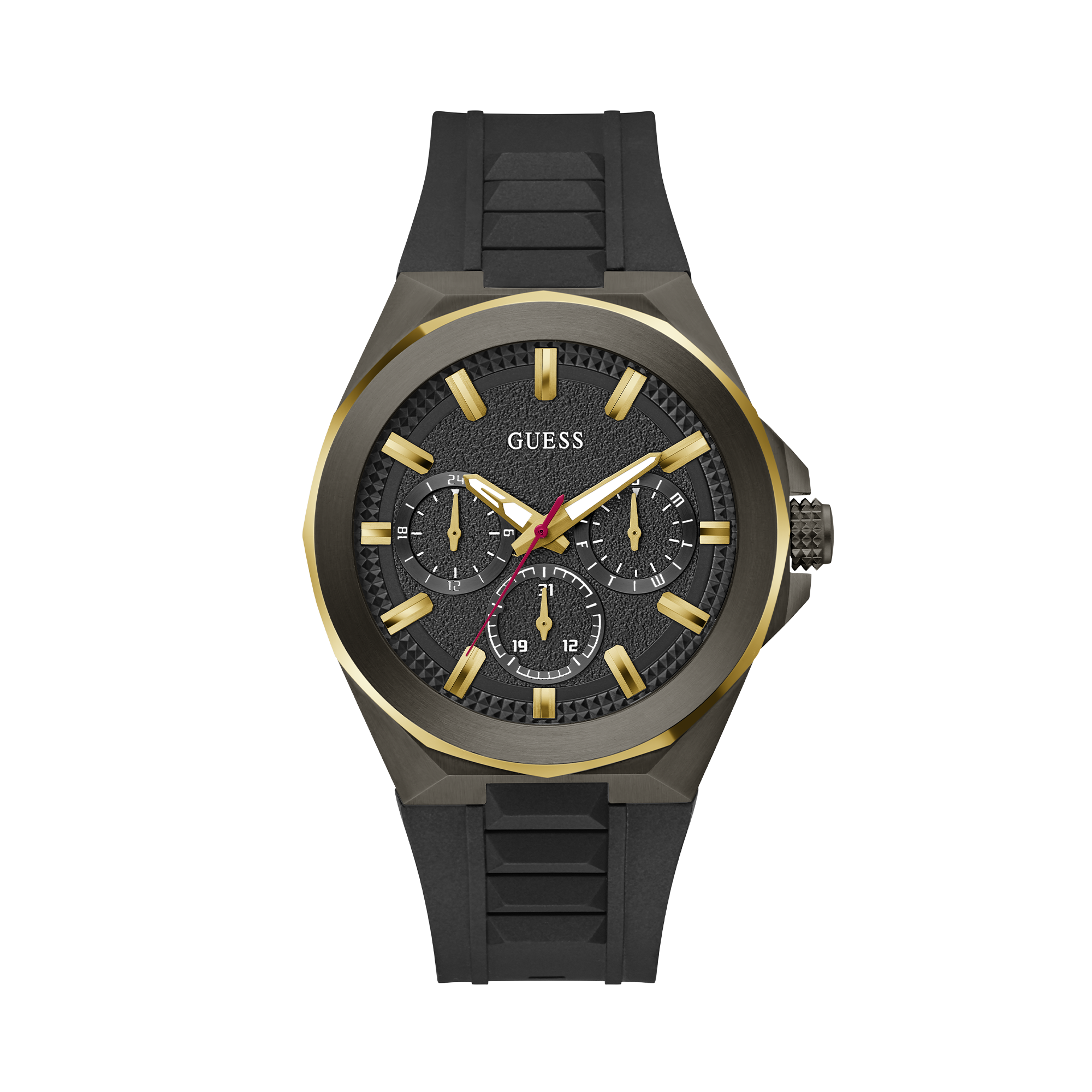 Guess Men's 46mm Black PVD Quartz Watch GW0799G1
