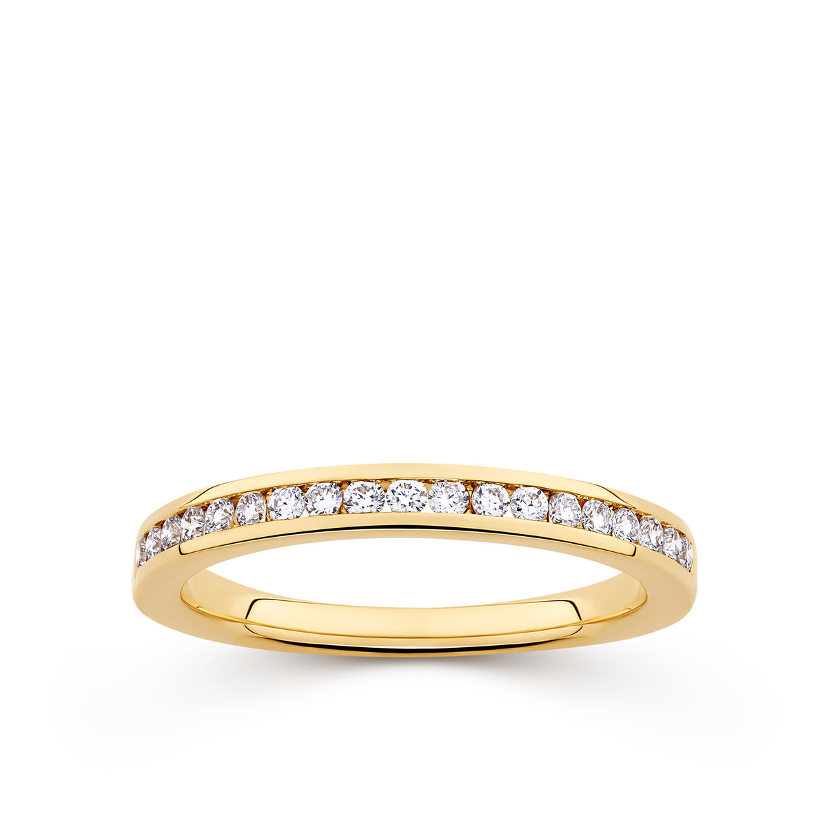 Everlasting 0.25ct TW Lab-Grown Diamond Channel Set Wedding Band in 18ct Yellow Gold