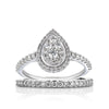 0.79ct TW Diamond Bridal Ring Set in 9ct White Gold