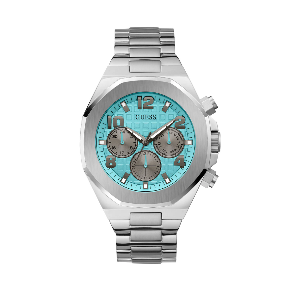 Guess Men's 46.00mm Silver Tone Multi-function Watch