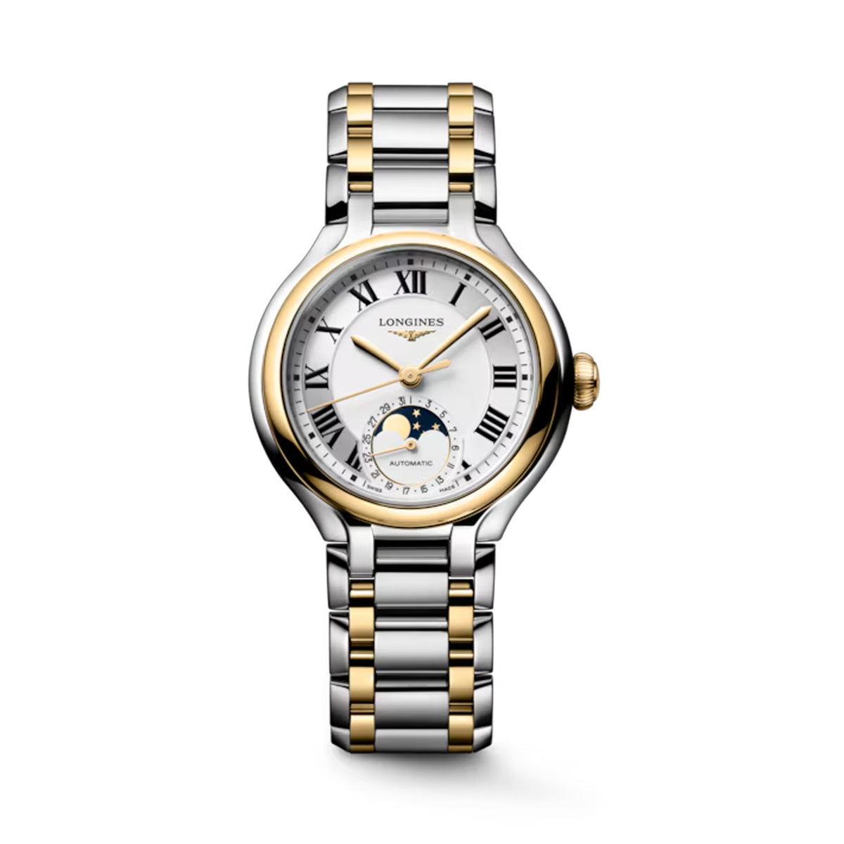 Longines Prima Luna Automatic Moon Phase Women's 34mm Watch L8.126.5.79.7