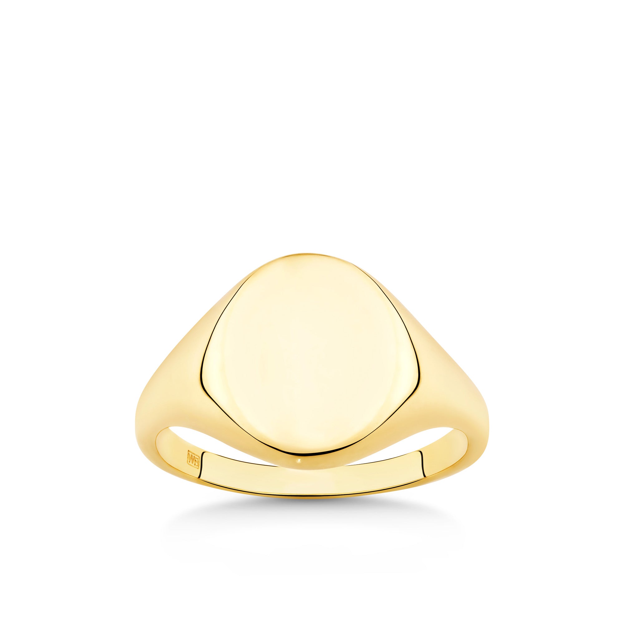 Round Signet Ring in 9ct Yellow Gold