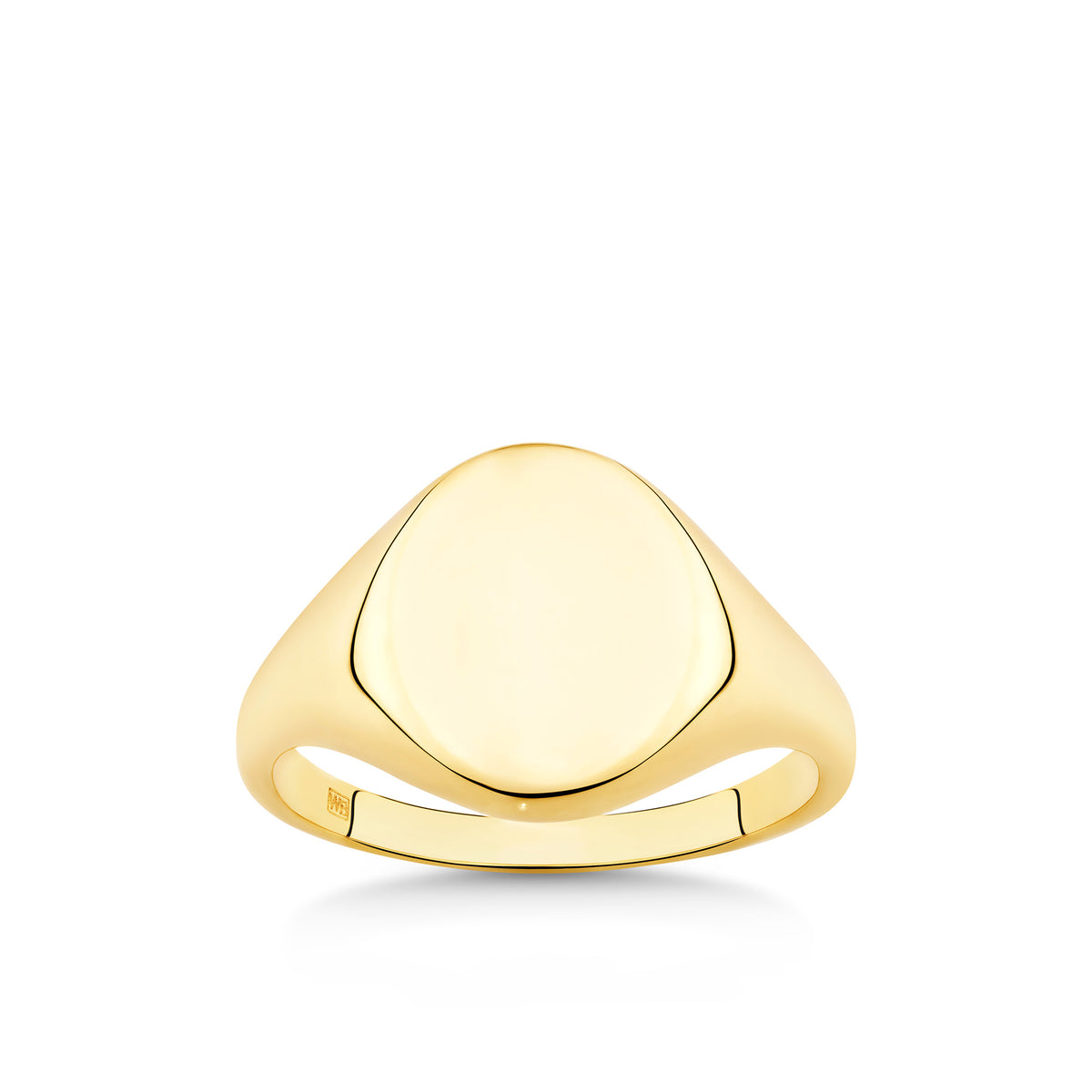 Round Signet Ring in 9ct Yellow Gold