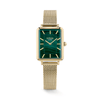 The Loyal Academy Gold PVD Women's Watch features a genuine malachite stone dial framed by a Gold PVD case, reference 05A77FB01. This 24.50mm quartz watch pairs a fine mesh bracelet with a mineral glass lens for everyday wear.