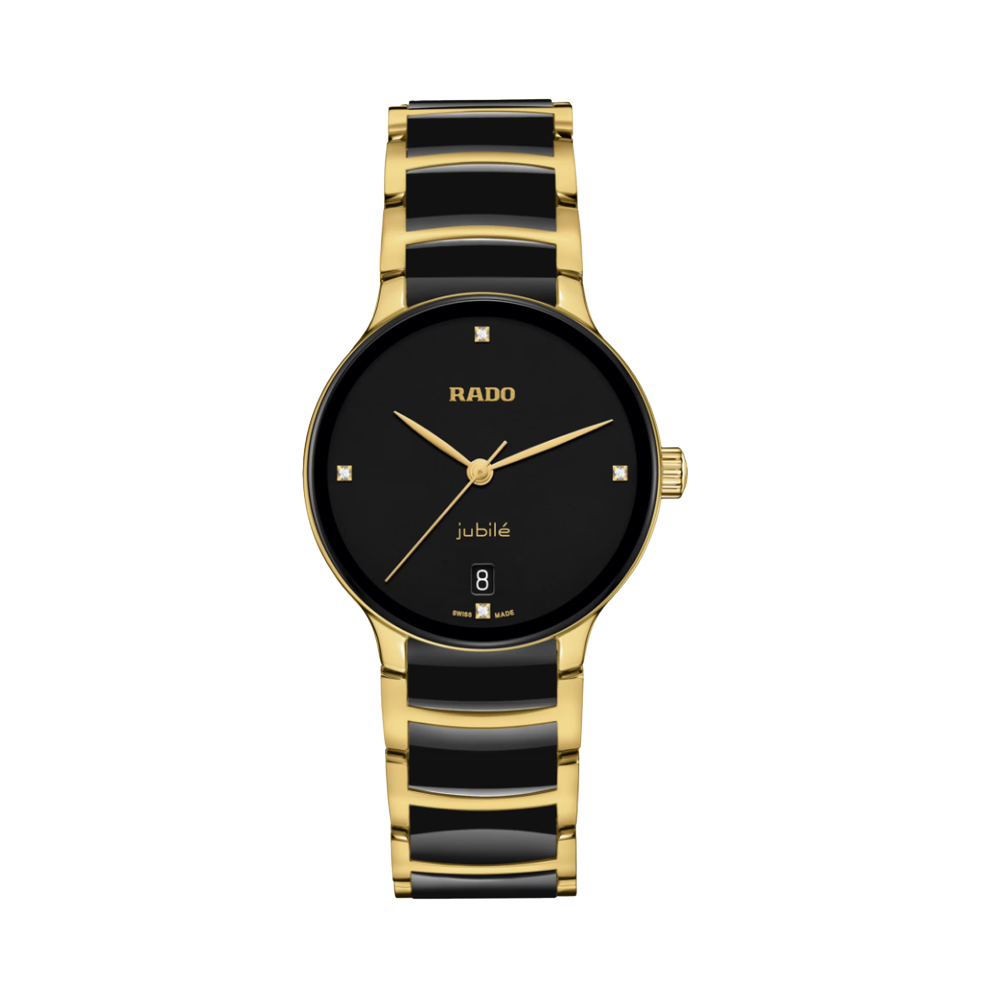 Rado Centrix Women's 35mm Ceramic & Yellow PVD Quartz Watch R30 039 712