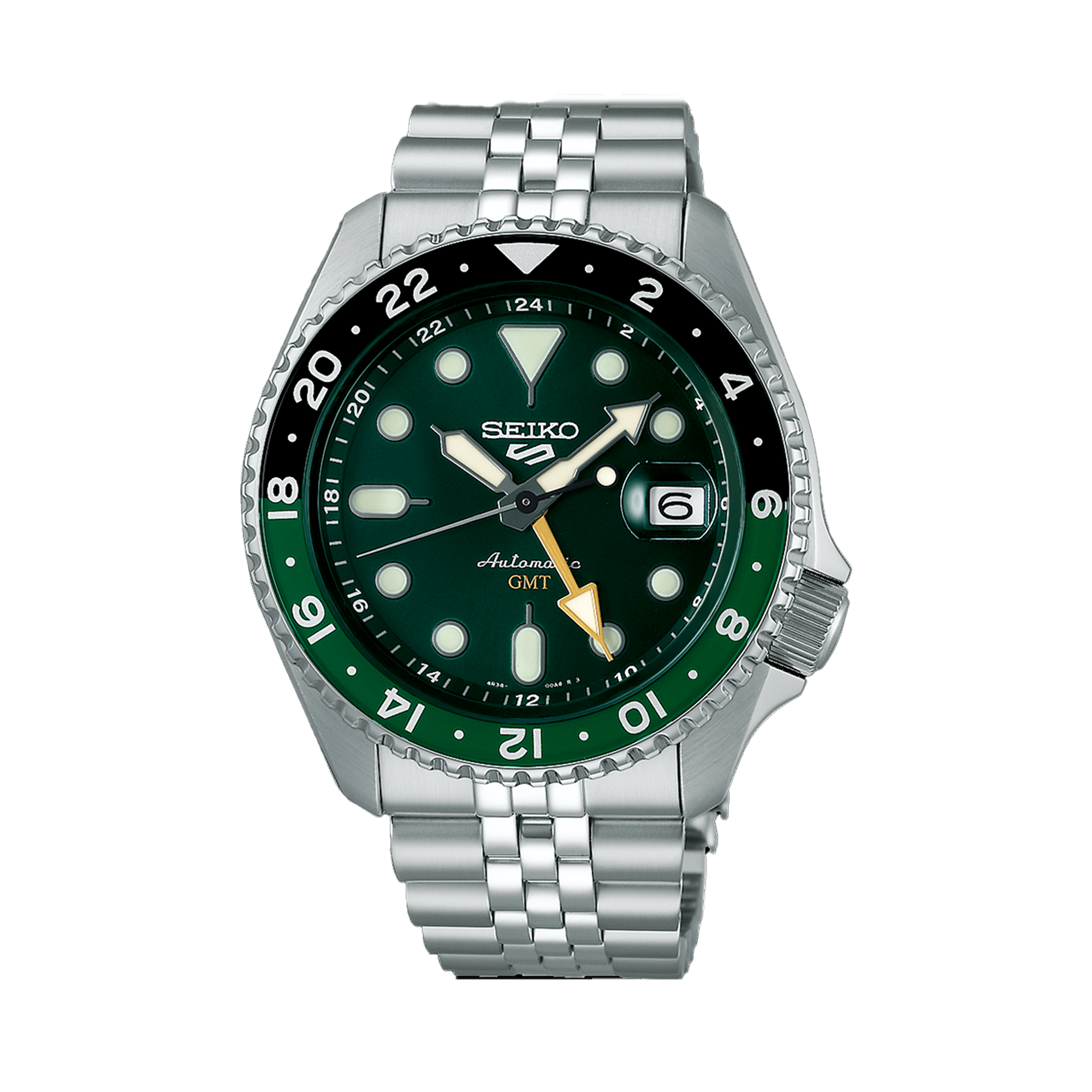 Seiko 5 Men's 42.50mm Automatic GMT Watch SSK035K