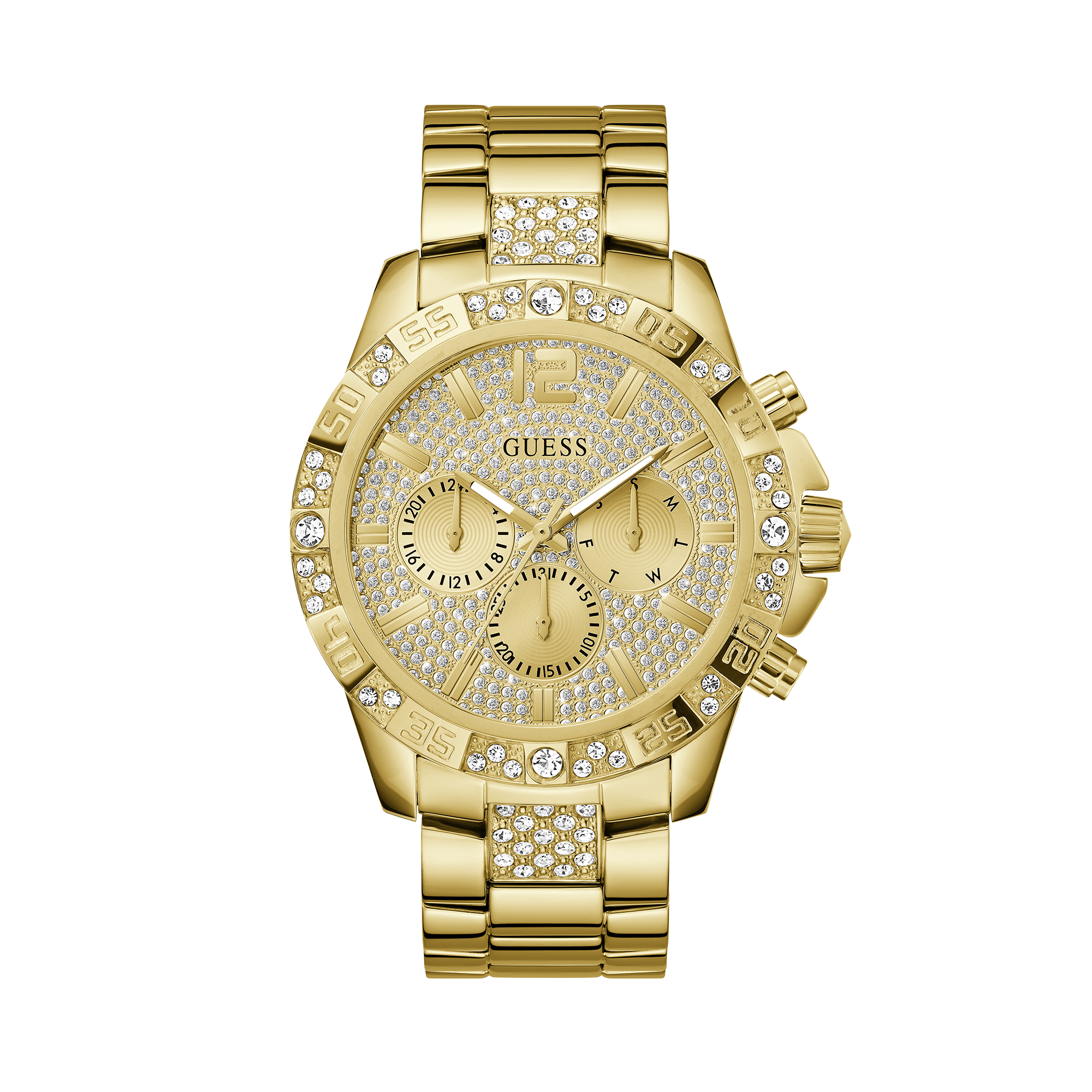 Guess Men's 48mm Gold PVD Quartz Watch GW0796G2