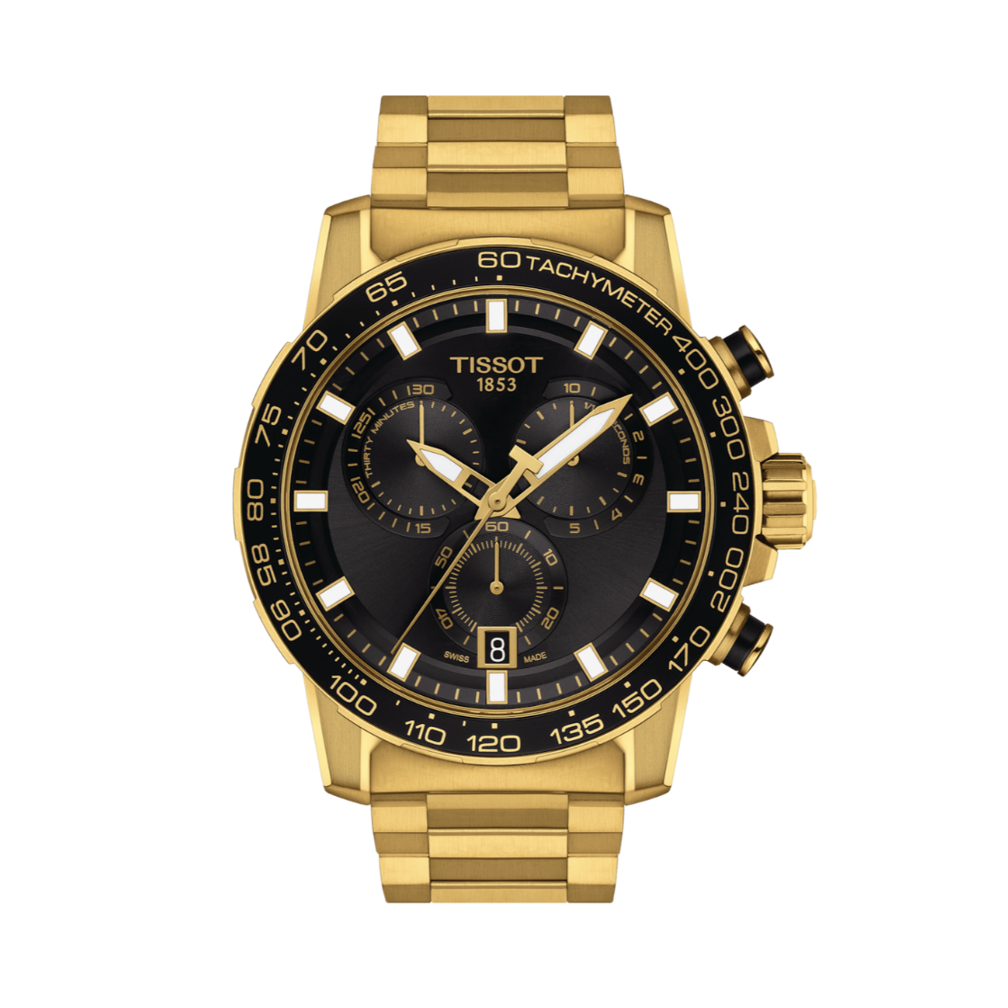 Tissot Supersport Chrono Men's 45.50mm Gold PVD Quartz Chronograph Watch T125.617.33.051.01
