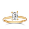 1.00ct Diamond Emerald Cut Solitaire Engagement Ring in 18ct Yellow Gold