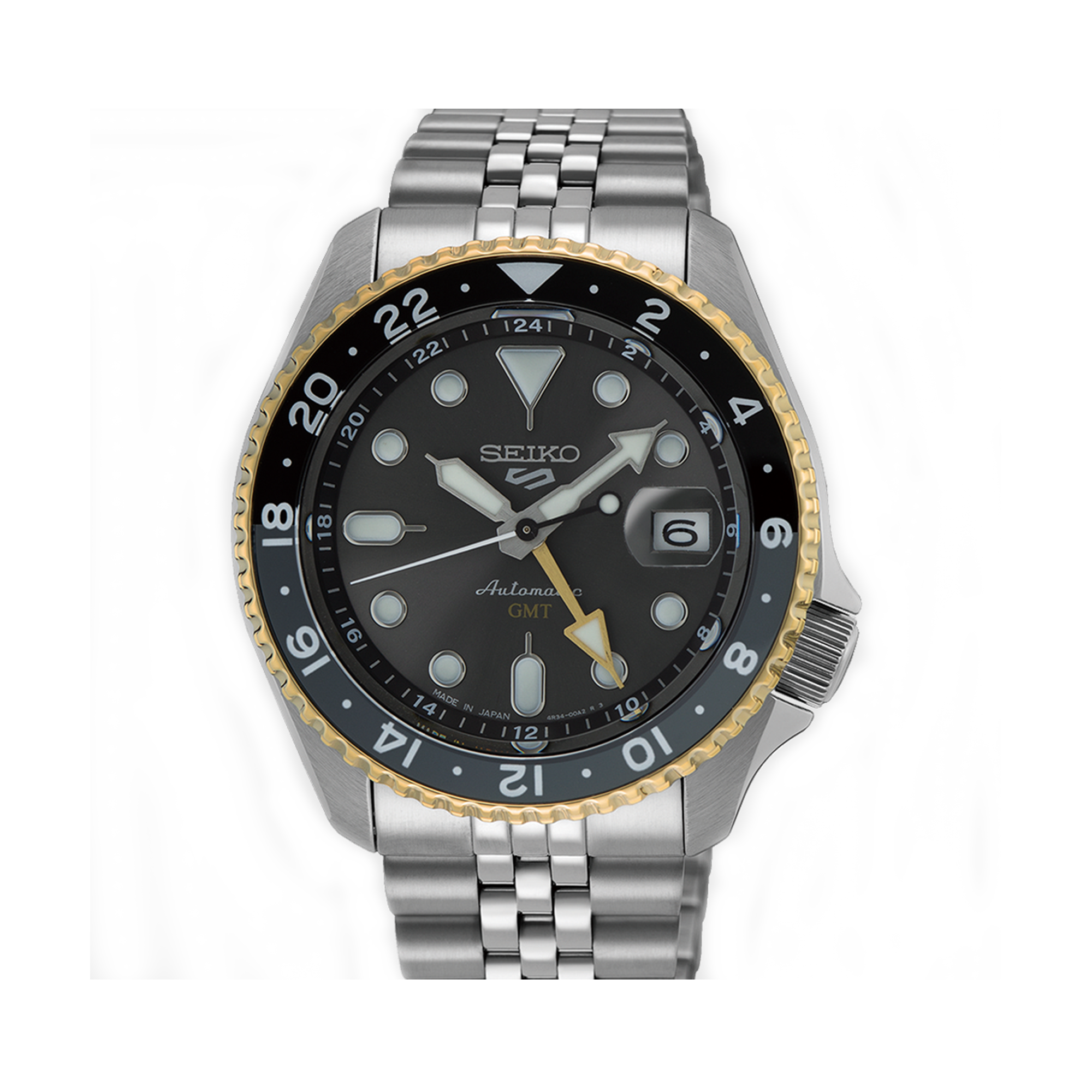 Seiko 5 Men's 42.50mm Automatic GMT Watch SSK021J-8