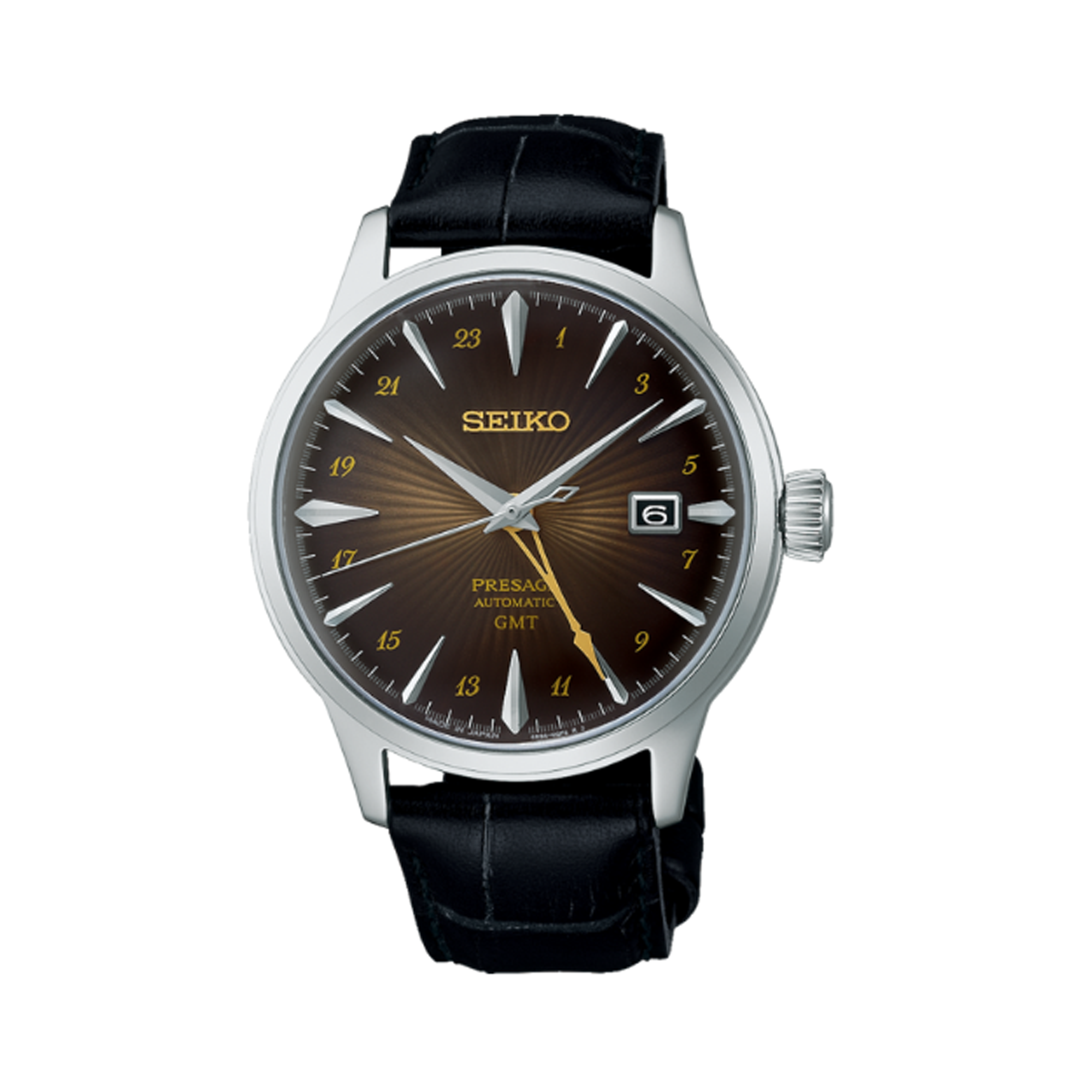 Seiko Presage Men's 40.50mm Automatic GMT Watch SSK039J