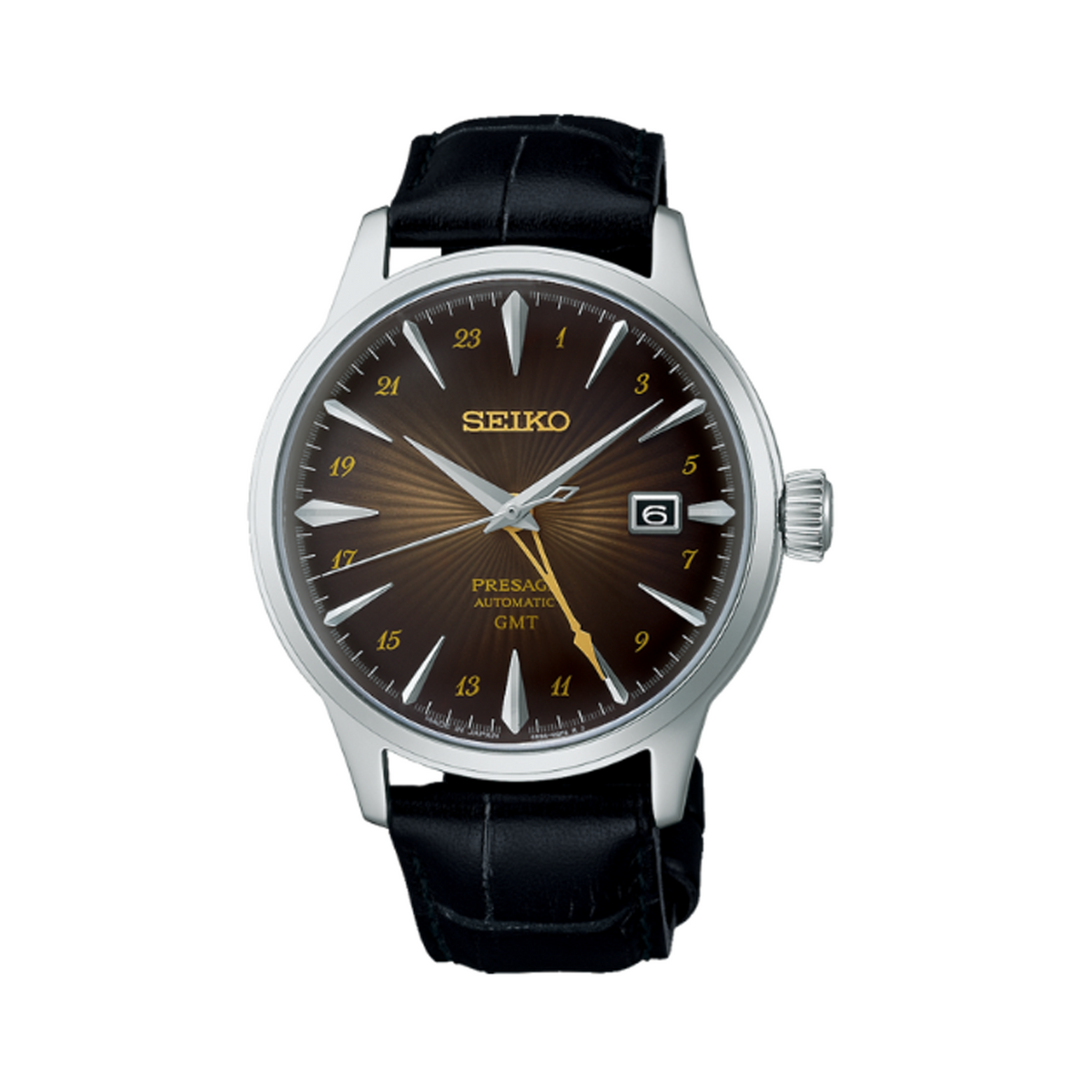 Seiko Presage Men's 40.50mm Automatic GMT Watch SSK039J