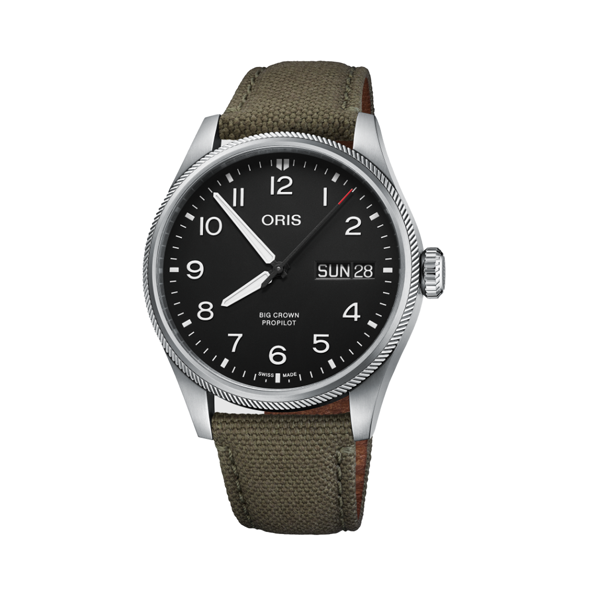 Oris Big Crown Men's 44mm Stainless Steel Automatic Watch 752 7760 4164TS OLIV