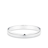 Half Round Bangle in Sterling Silver