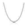 Bevelled Curb Link Chain in Sterling Silver