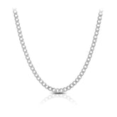 Bevelled Curb Link Chain in Sterling Silver