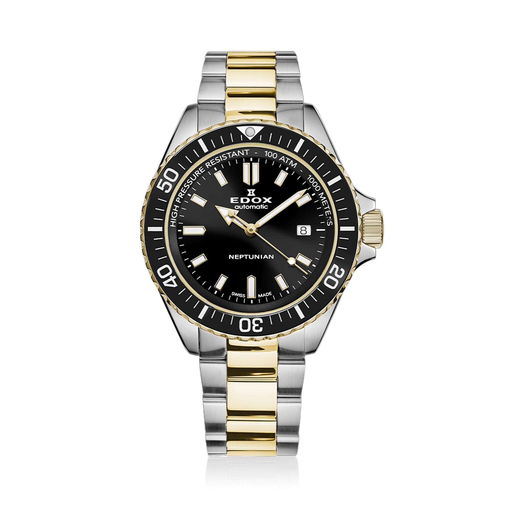 Edox Neptunian Automatic Men's 44mm Watch 80120357JMNID
