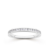Everlasting 0.25ct TW Lab-Grown Diamond Channel Set Wedding Band in 18ct White Gold