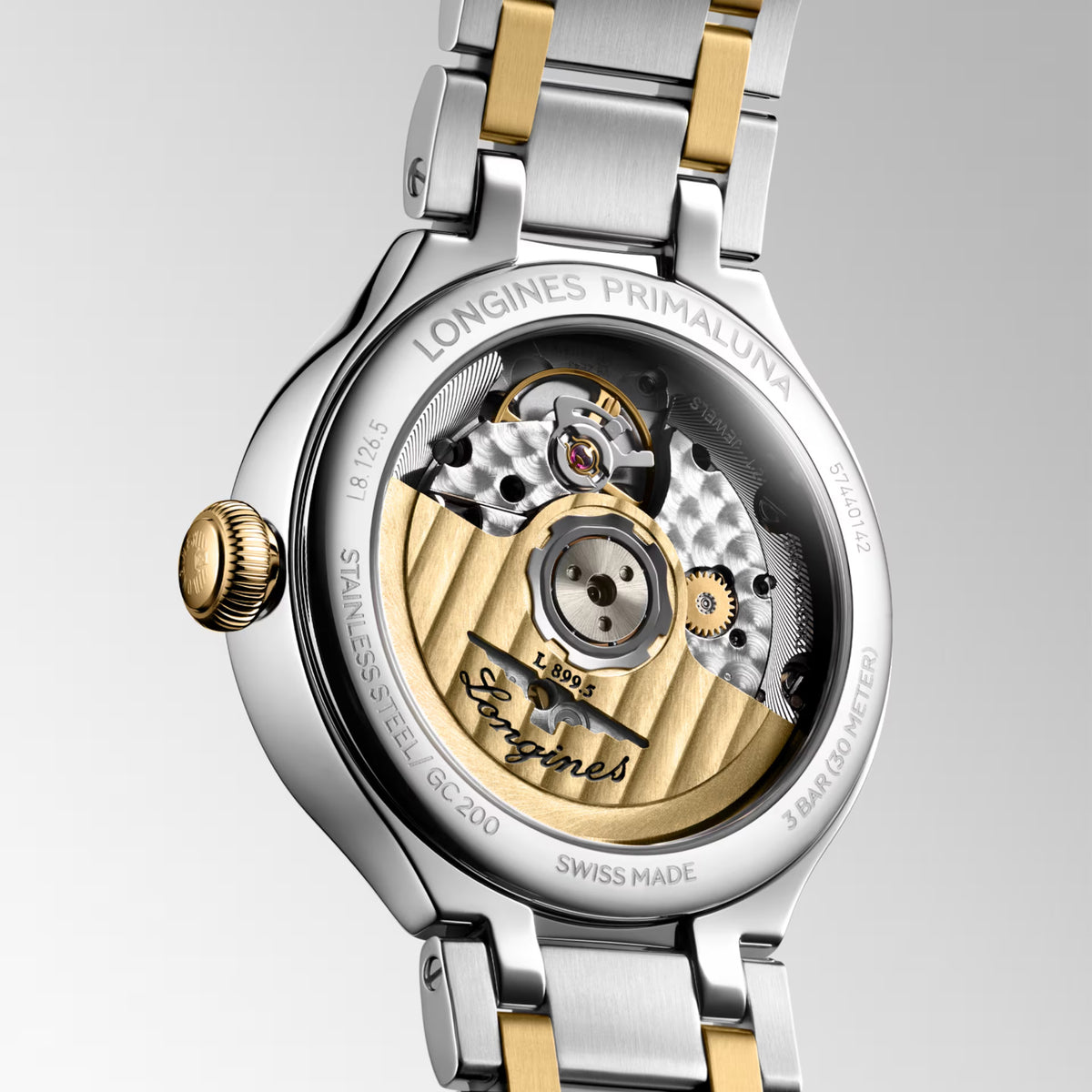 Longines Prima Luna Automatic Moon Phase Women's 34mm Watch L8.126.5.79.7