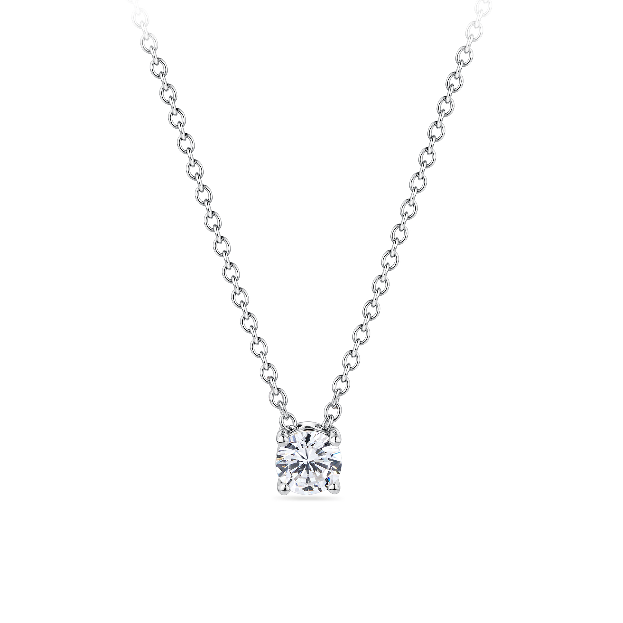Cubic Zirconia Pendant in Sterling Silver