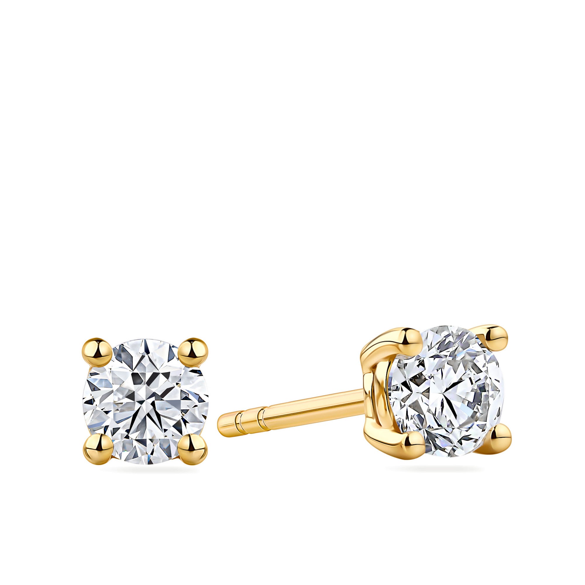 0.50ct TDW Diamond Stud Earrings in 18ct Yellow Gold