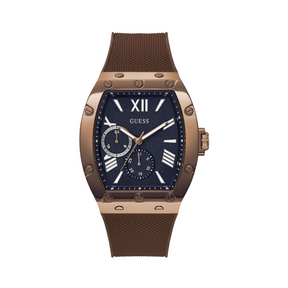 Guess Men's 43.00mm Brown Falcone Silicone Watch