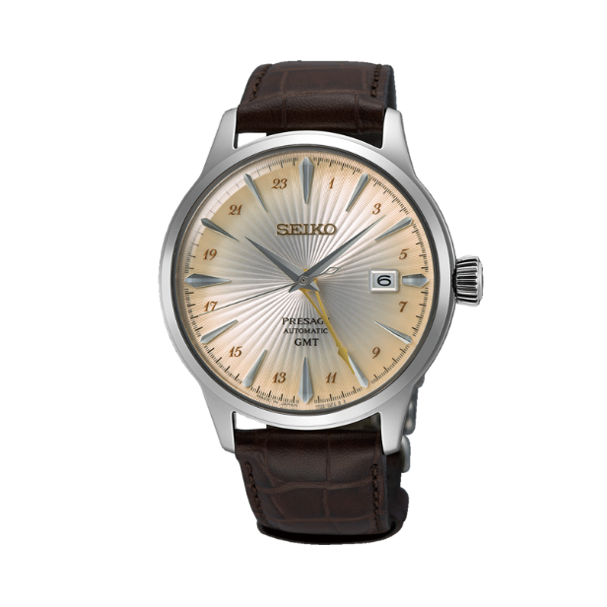 Seiko Presage Men's 40.50mm Automatic GMT Watch SSK041J