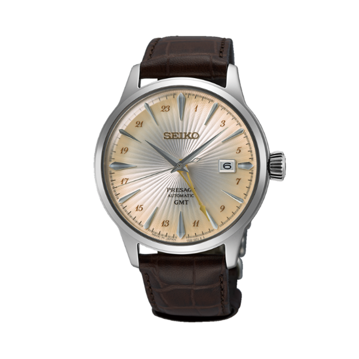 Seiko Presage Men's 40.50mm Automatic GMT Watch SSK041J