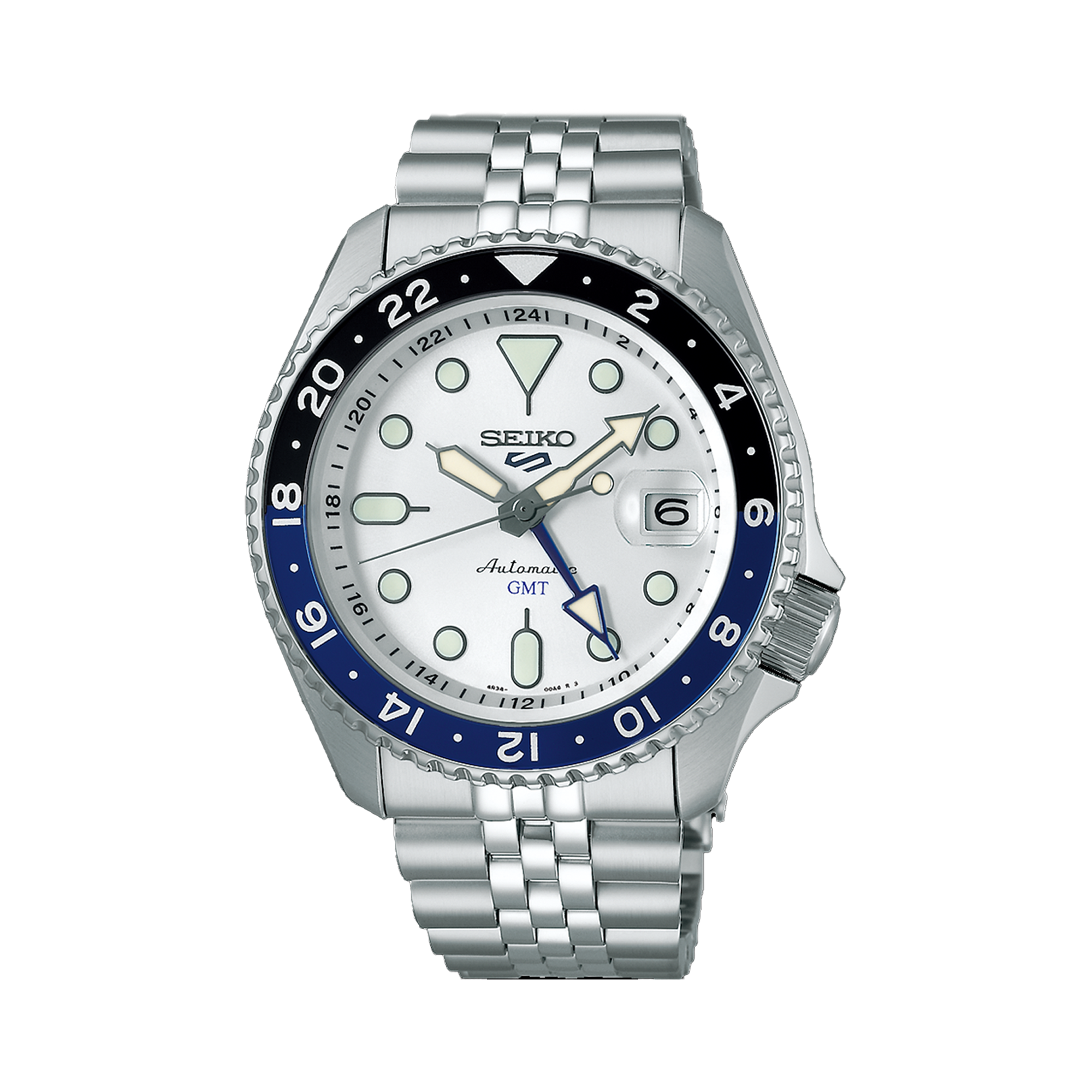 Seiko 5 Men's 42.50mm Automatic GMT Watch SSK033K