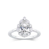 Everlasting 1.58ct TW Pear Lab-Grown Diamond Vintage Halo Engagement Ring in 18ct White Gold