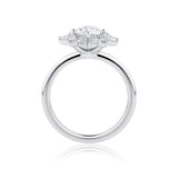 Everlasting 1.73ct TW Oval Lab-Grown Diamond Vintage Halo Engagement Ring in 18ct White Gold