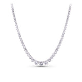 10.00ct TW Lab-Grown Diamond Tennis Necklace in 18ct White Gold