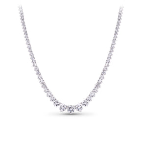 10.00ct TW Lab Grown Diamond Tennis Necklace in 18ct White Gold