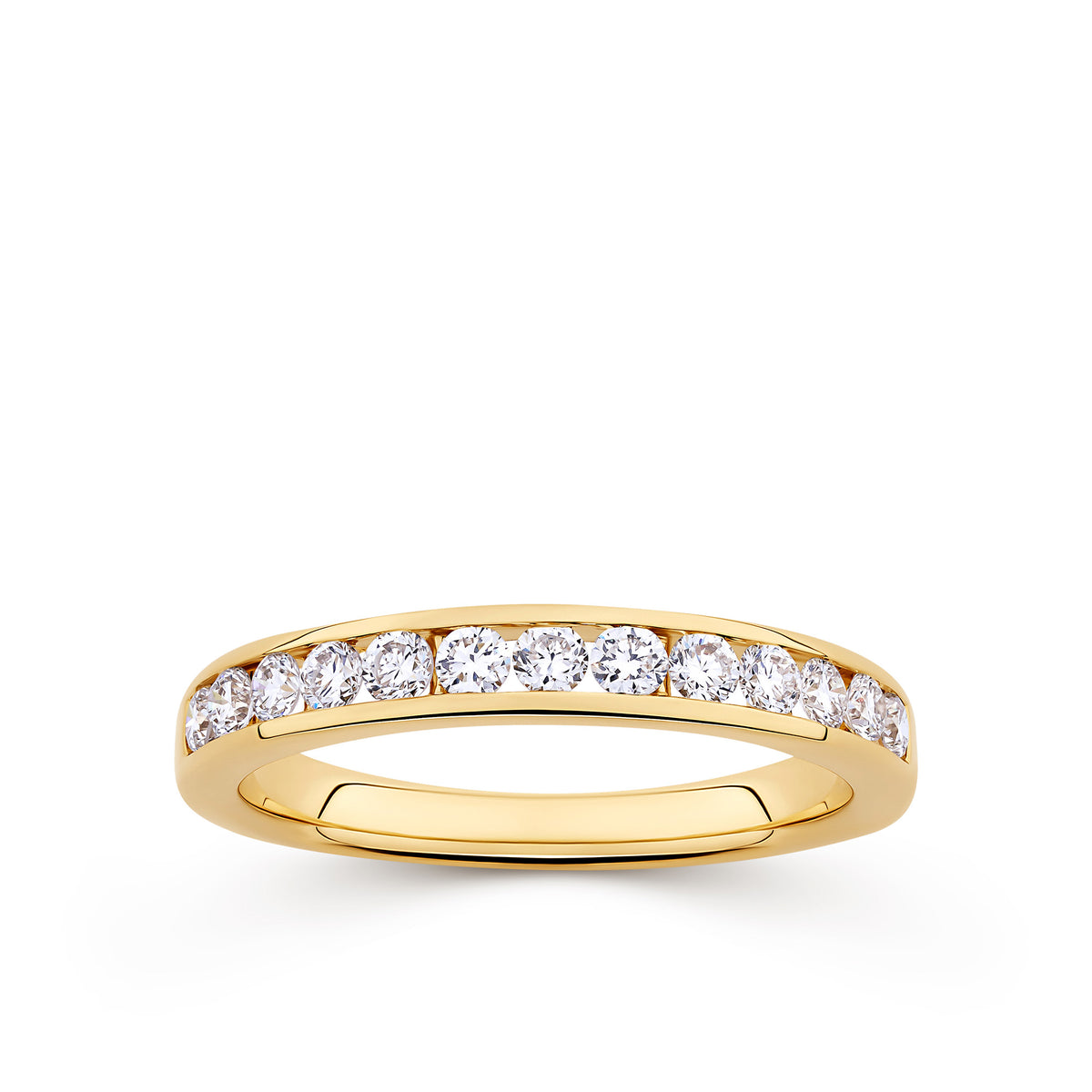 Everlasting 0.50ct TW Lab-Grown Diamond Channel Set Wedding Band in 18ct Yellow Gold