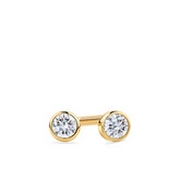 Round Cubic Zirconia Stud Earrings in 9ct Yellow Gold