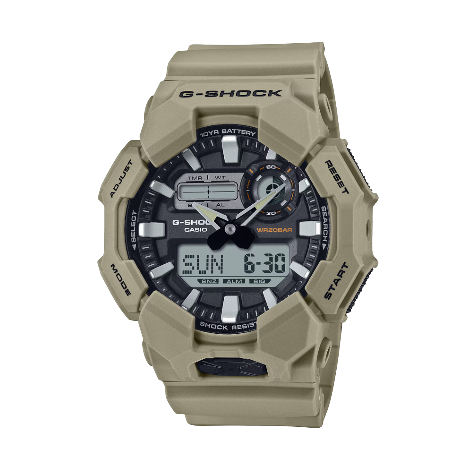 Casio G-SHOCK Men's Resin Analogue Digital Watch GA010-5AD