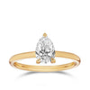 1.00ct Diamond Pear Cut Solitaire Engagement Ring in 18ct Yellow Gold