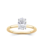 Everlasting 1.25ct TW Oval Lab-Grown Diamond Solitaire Engagement Ring in 18ct Yellow and White Gold