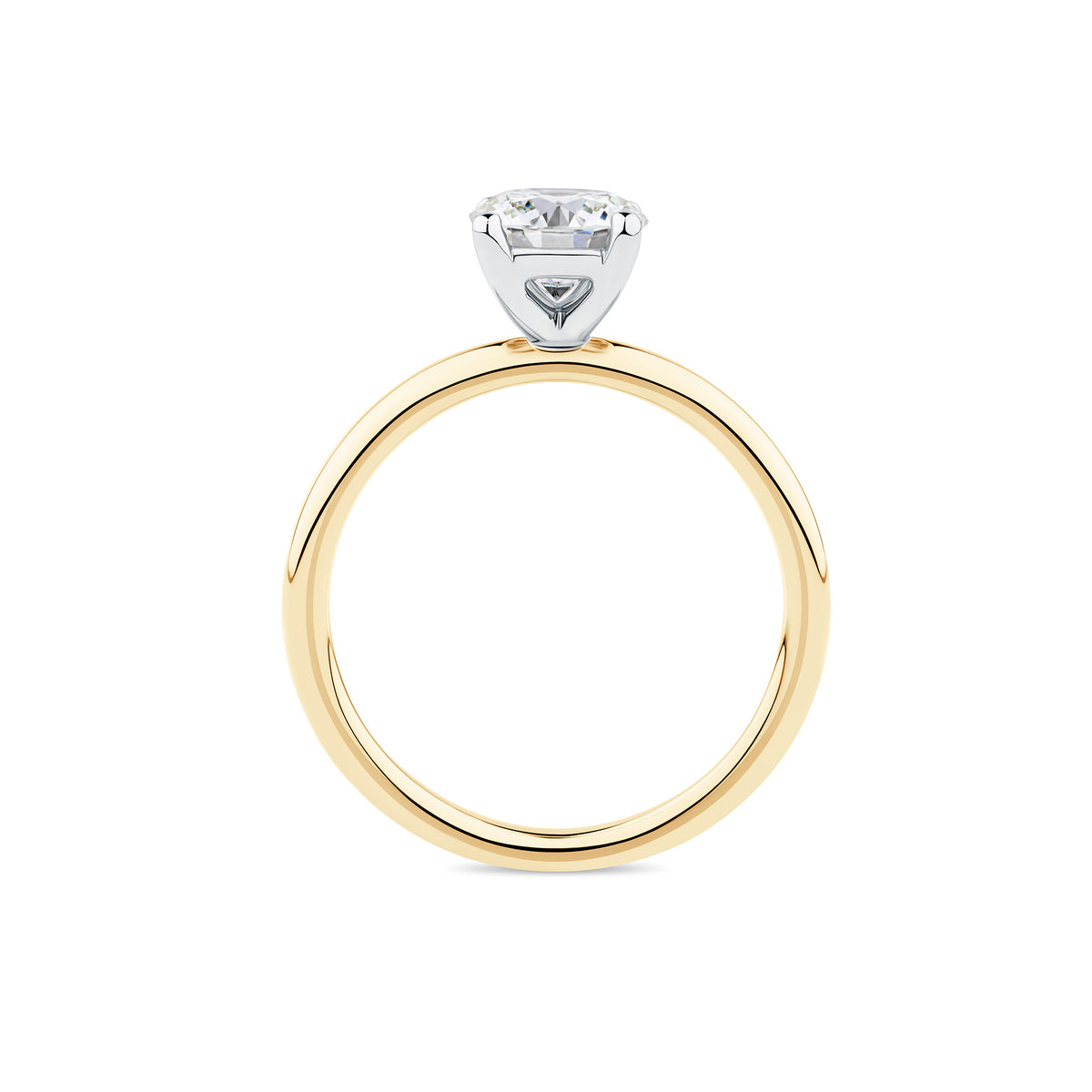 Everlasting 1.25ct TW Round Brilliant Lab-Grown Diamond Solitaire Engagement Ring in 18ct Yellow and White Gold