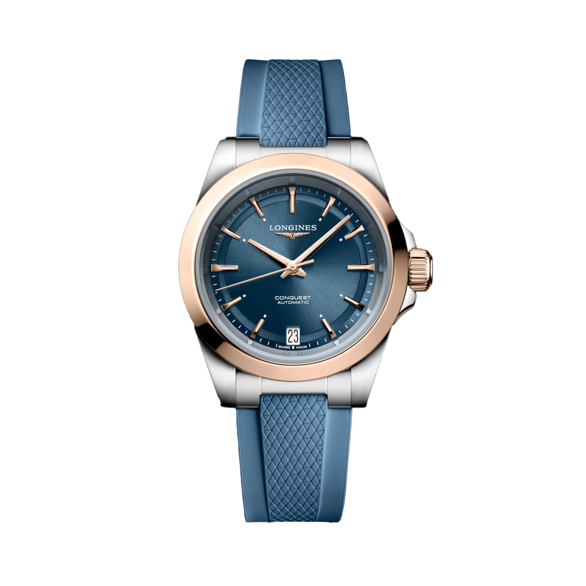 Longines Conquest Women's 34mm Stainless Steel and 18ct Rose Gold Automatic Watch L3.430.5.92.9