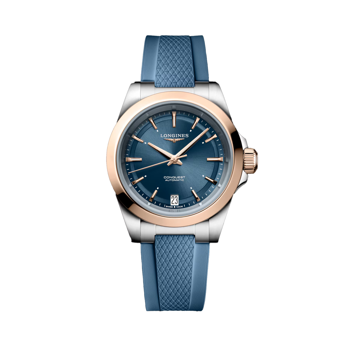 Longines Conquest Women's 34mm Stainless Steel and 18ct Rose Gold Automatic Watch L3.430.5.92.9