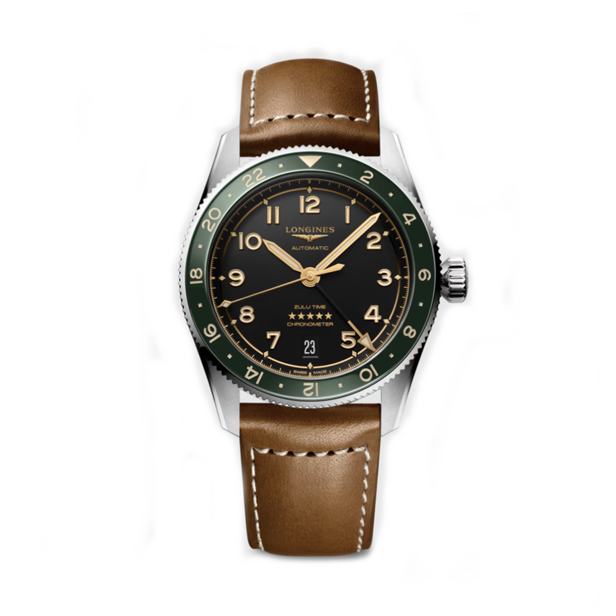 Longines Spirit Men's 39mm Automatic GMT Watch L3.802.4.63.2
