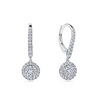 Everlasting 0.50ct TW Round Brilliant Lab-Grown Diamond Double Halo Drop Earrings in 9ct White Gold
