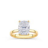 3.00ct TDW Cushion Cut Lab-Grown Diamond Engagement Ring in 18ct Yellow Gold