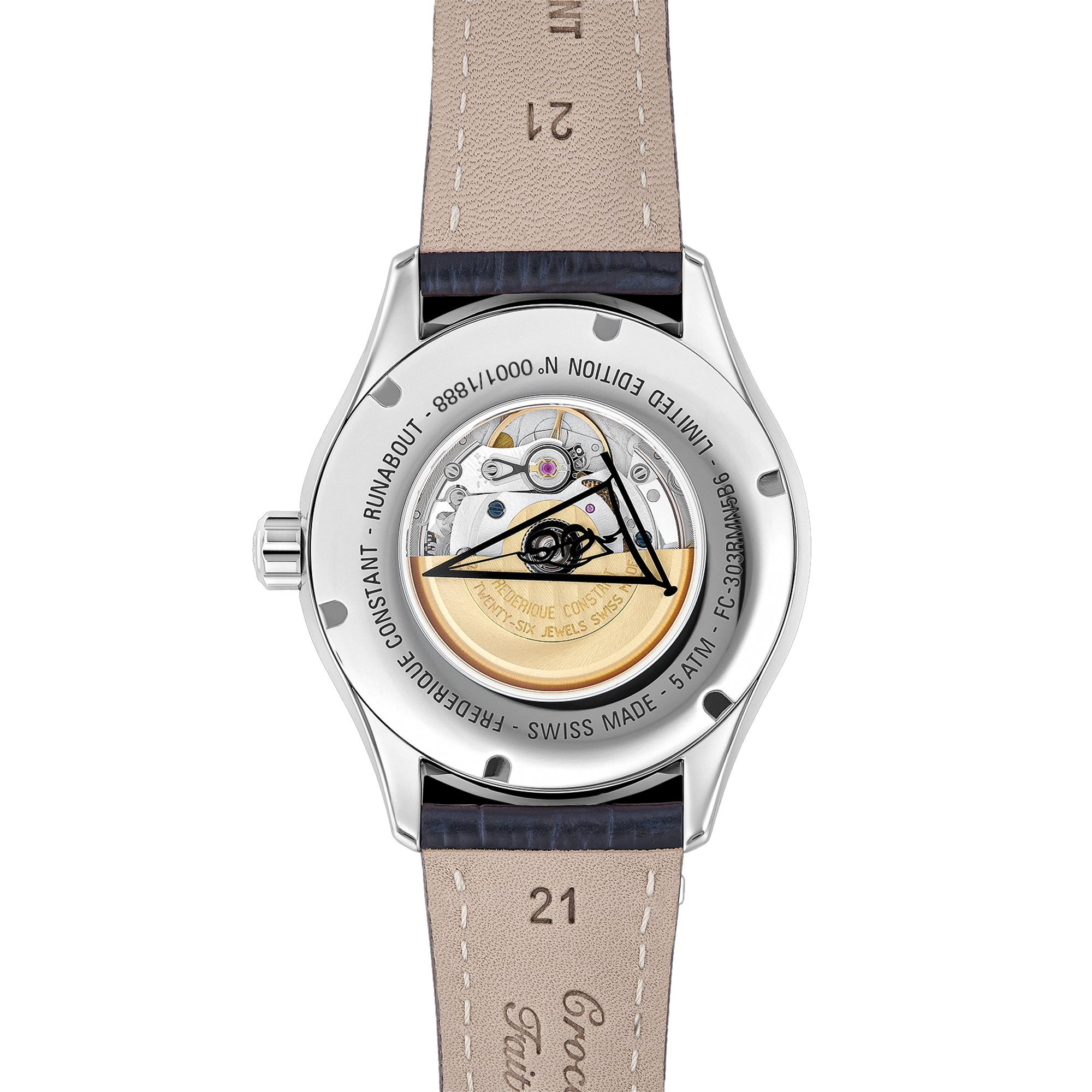Frederique Constant Men's 42mm Automatic Stainless Steel Watch FC-303RMLN5B6